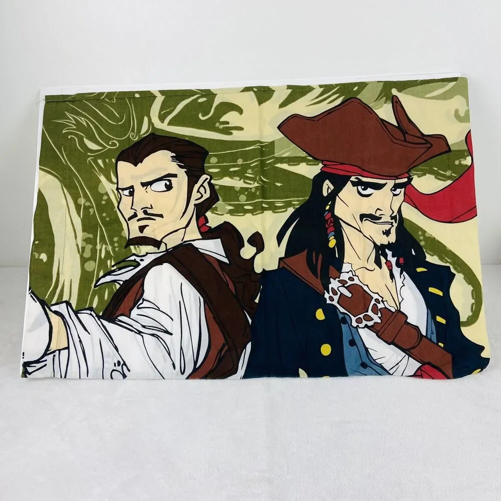 Disney Pirates Of The Caribbean Dead Man Pillowcase Jack Sparrow Will Turner